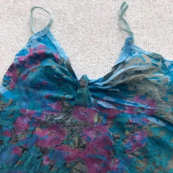 Kismet exsmall summer top, multicolour spaghetti strap top, like new - Picture 2 of 6